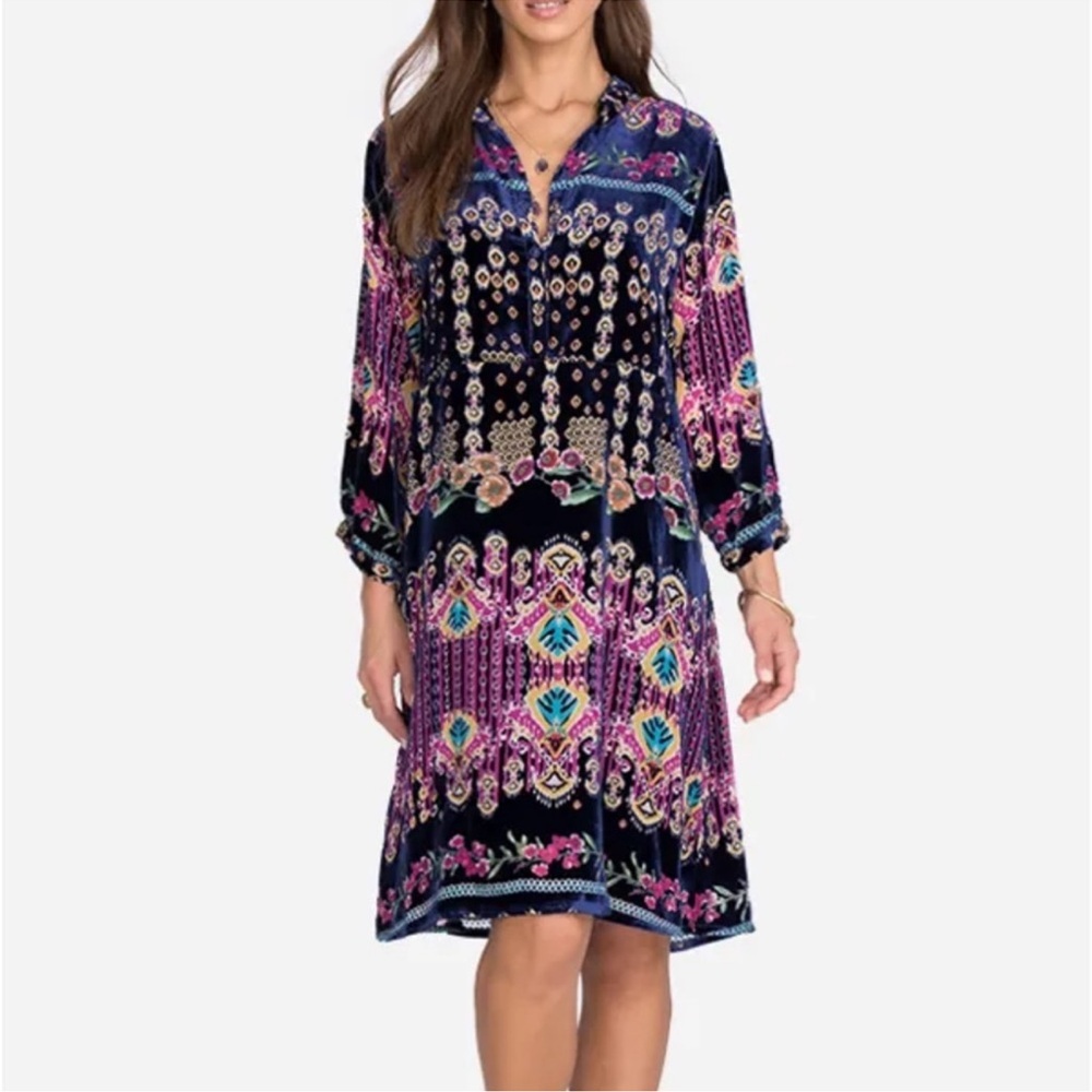 Johnny was Summer Elora Burnout Silk-Blend Dress XL